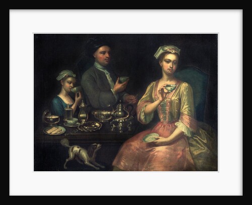 A Family of Three at Tea by Richard Collins