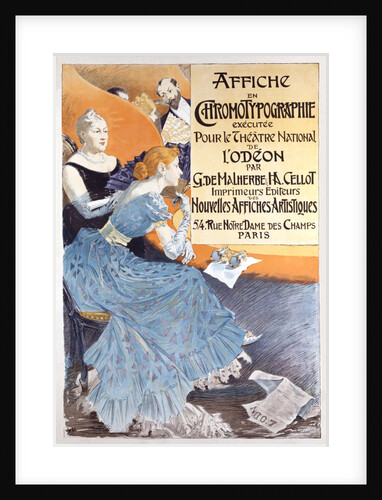 Poster for La Theatre National de L'Odeon by Eugène-Samuel Grasset