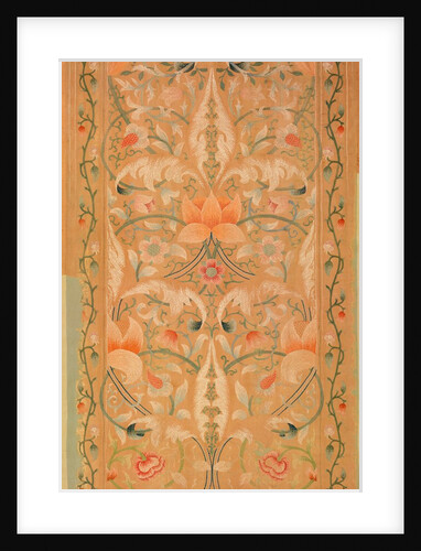 Hanging of lotus flower heads and acanthus leaves by May Morris