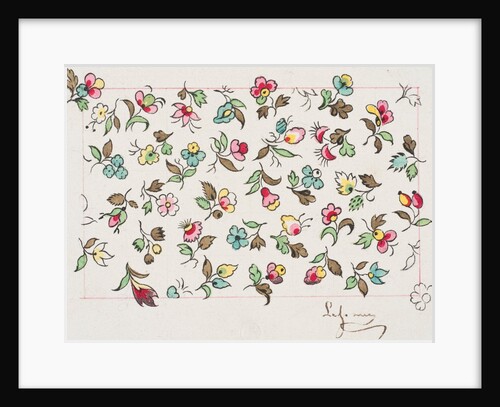 Design for wallpaper by Heussner & Co
