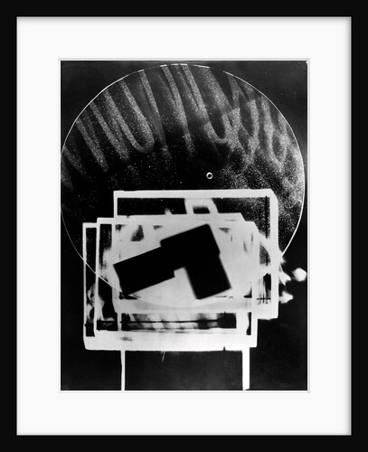 Fotogramm of a complex area of white rectangles by László Moholy-Nagy