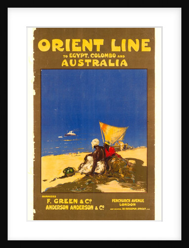 Orient Line to Egypt, Colombo and Australia, poster advertising the shipping company by Dudley Hardy