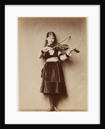 Xie (Alexandra) Kitchin playing a violin by Charles Lutwidge Dodgson