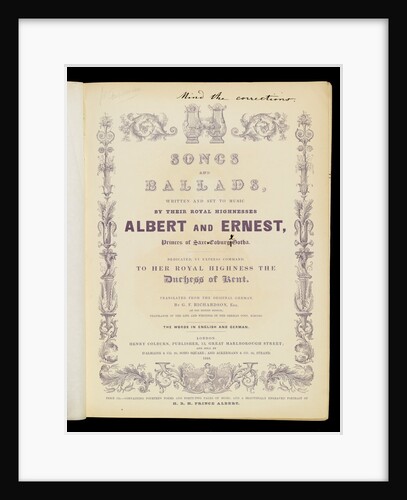 Title page from Songs and ballads by Anonymous