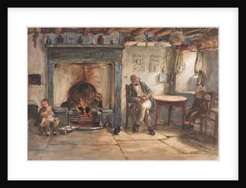 Interior of a cottage by Charles West Cope