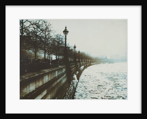 The Great Frost, Watching the Ice Flow Along the Thames from the Embankment by Paul Martin