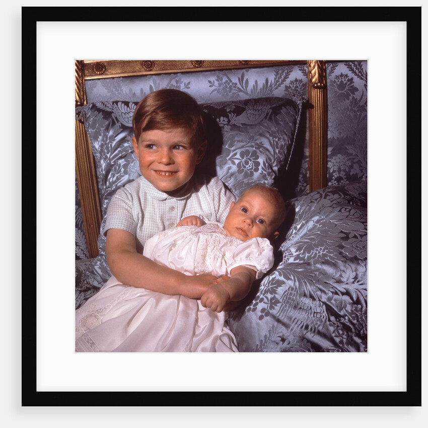 Prince Andrew holding Prince Edward by Cecil Beaton