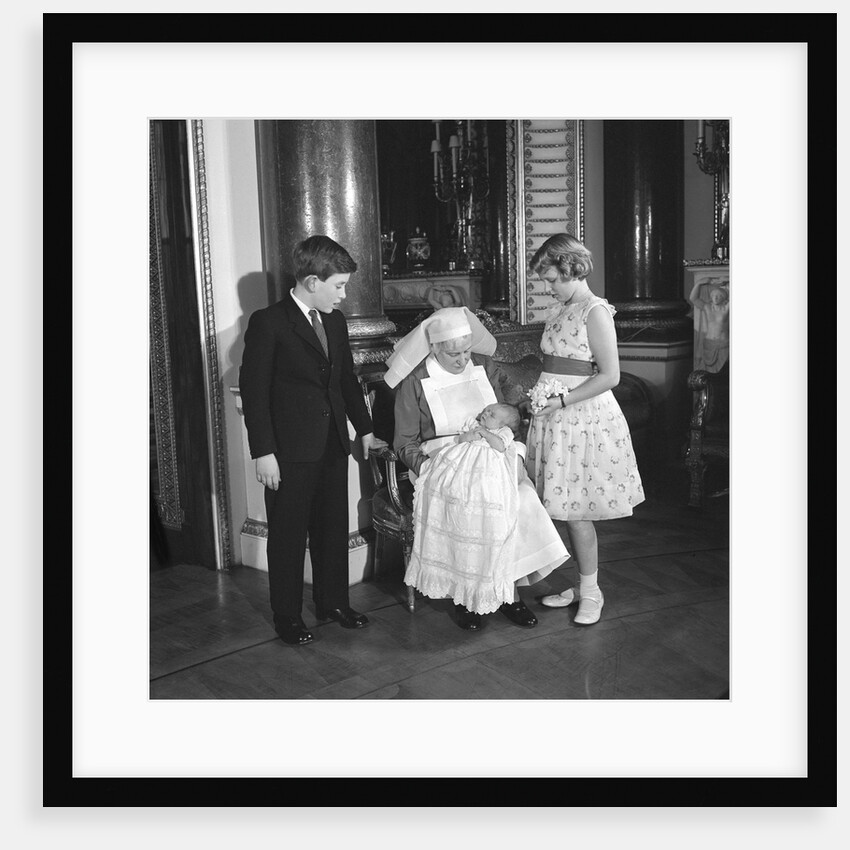 Prince Charles, Princess Anne, Prince Andrew and their nurse by Cecil Beaton