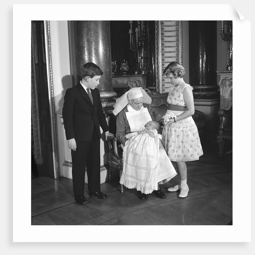 Prince Charles, Princess Anne, Prince Andrew and their nurse by Cecil Beaton