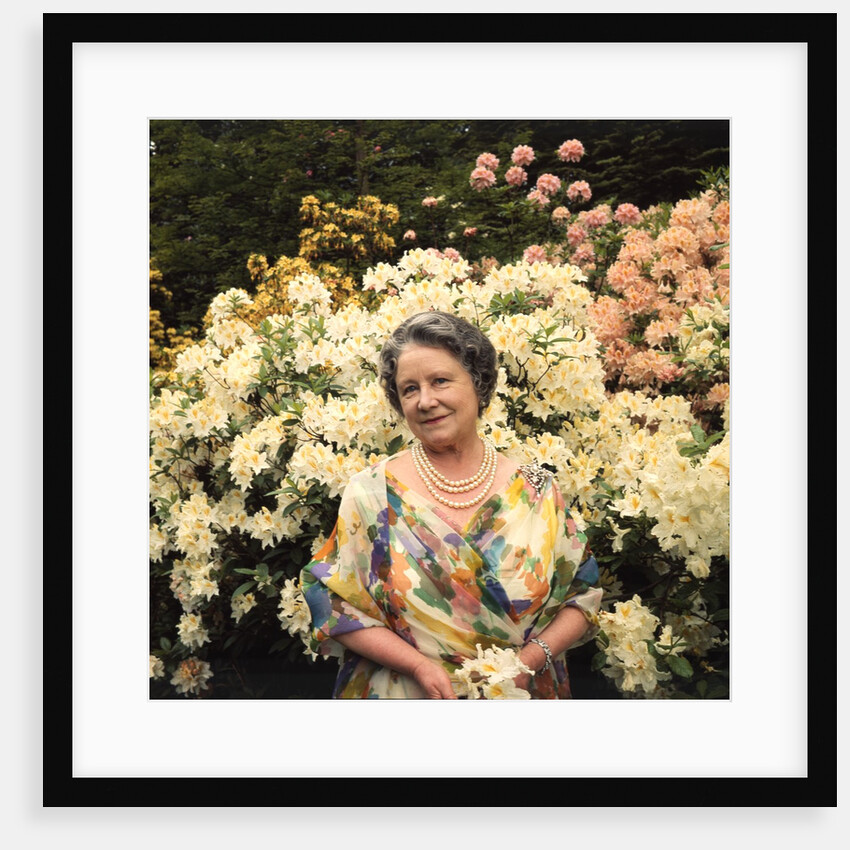 Queen Elizabeth, The Queen Mother in the gardens at Windsor Great Park by Cecil Beaton