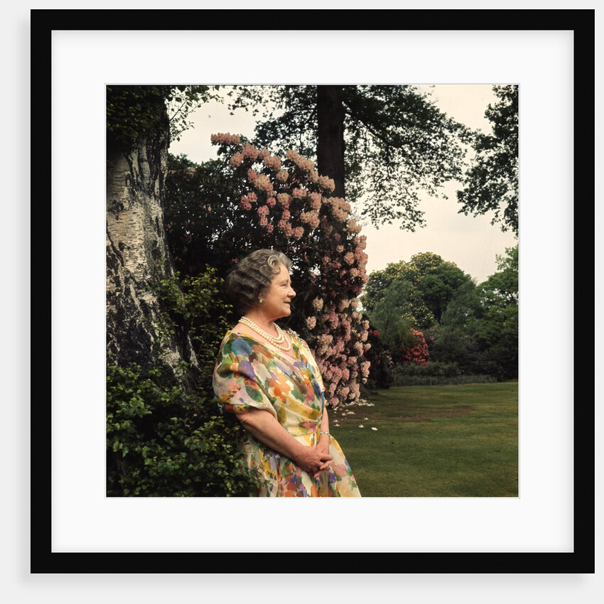 Queen Elizabeth, The Queen Mother in the gardens at Windsor Great Park by Cecil Beaton