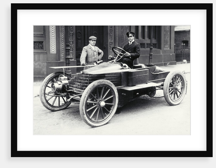 Montague Graham White at the wheel of Wolseley racing car by Lafayette Portrait Studios
