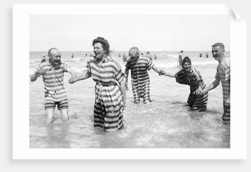 Five Striped Bathers by Andrew Pitcairn-Knowles