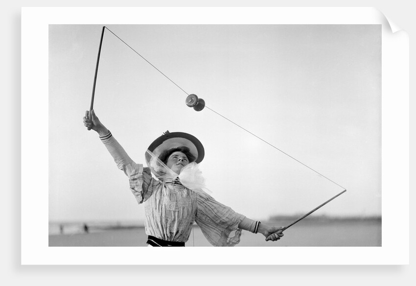 Well Caught, Woman Stretching Up by Andrew Pitcairn-Knowles