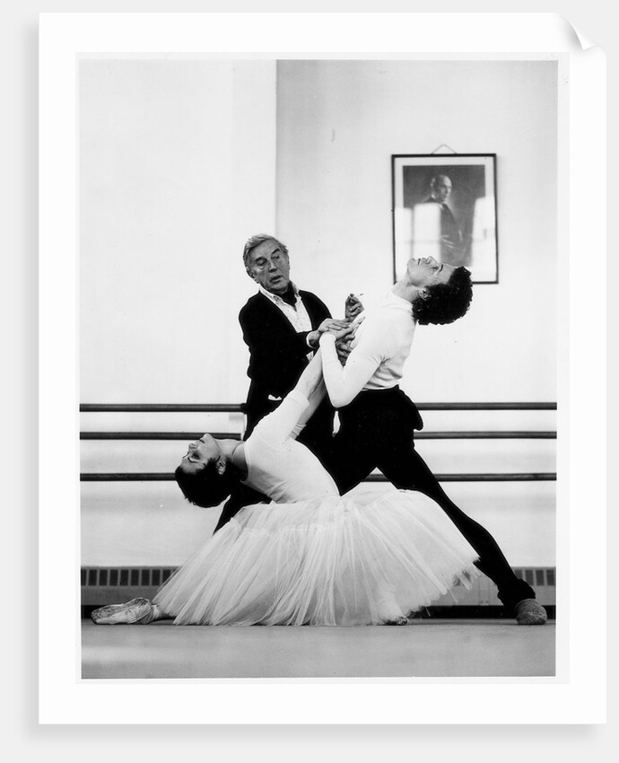 Lynn Seymour and Anthony Dowell with Frederick Ashton rehearsing Ivan Turgenev's A Month in the Country by Anthony Crickmay
