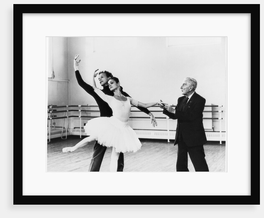 Maria Almeida and Anthony Dowell with Frederick Ashton rehearsing Cinderella by Anthony Crickmay