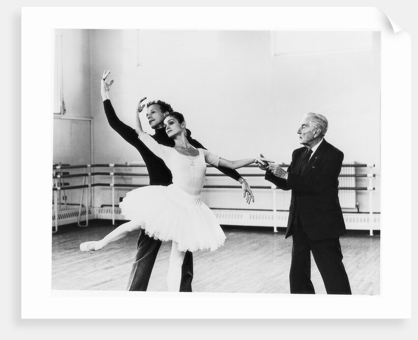 Maria Almeida and Anthony Dowell with Frederick Ashton rehearsing Cinderella by Anthony Crickmay