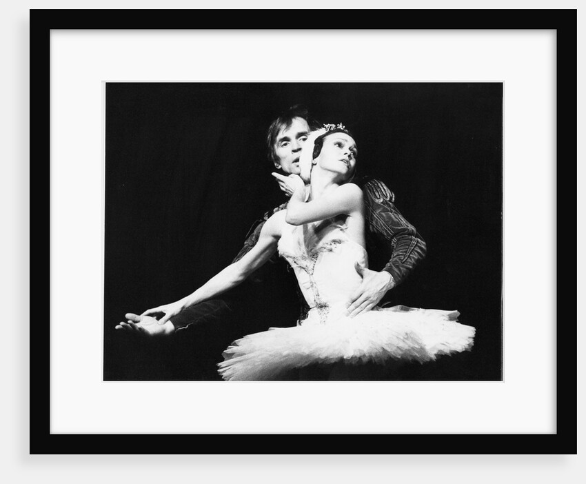 Rudolf Nureyev and Lesley Collier in Tchaikovsky's Swan Lake at the Royal Opera House by Anthony Crickmay