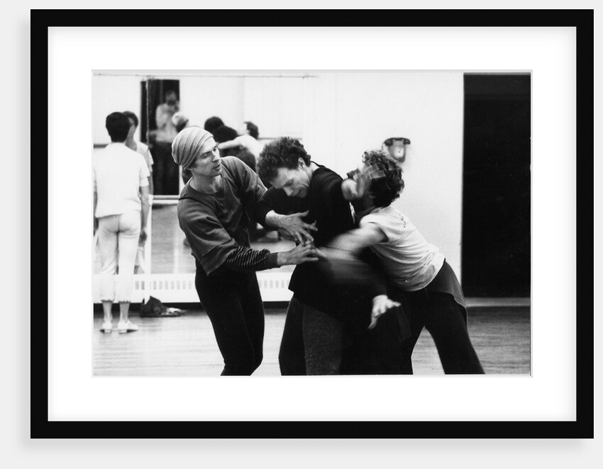 Rudolf Nureyev, Anthony Dowell and Wayne Eagling rehearsing The Tempest by Anthony Crickmay