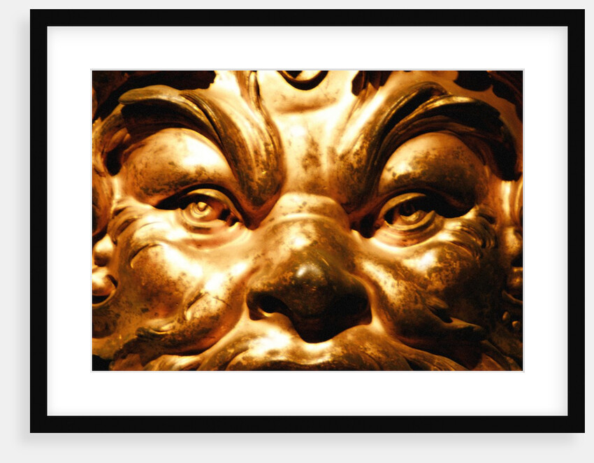 Gilt bronze mask by Stuart Cox