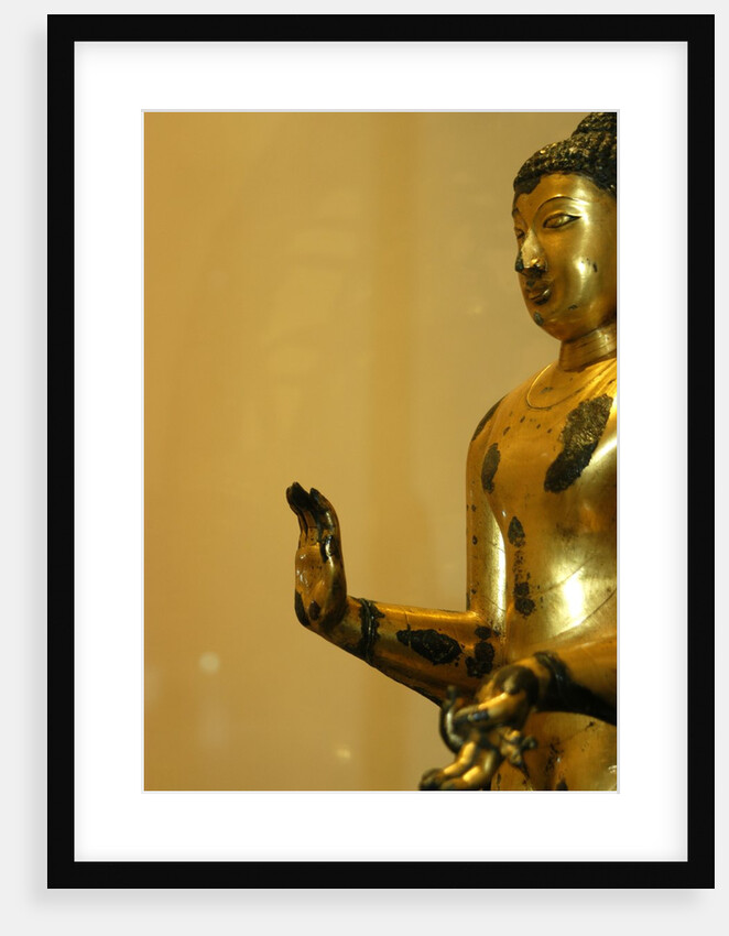 Standing Buddha with right hand in abhaya mudra, detail by Stuart Cox