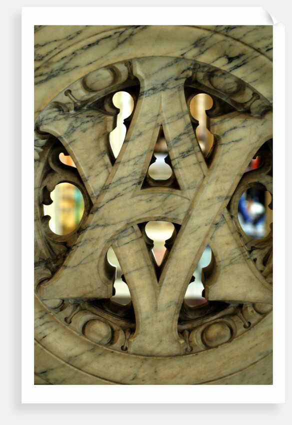 V&A logo on an interior wall in the V&A Museum by Stuart Cox
