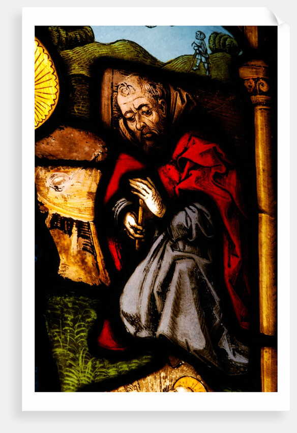 Panel depicting The Virgin Mary and St by Stuart Cox