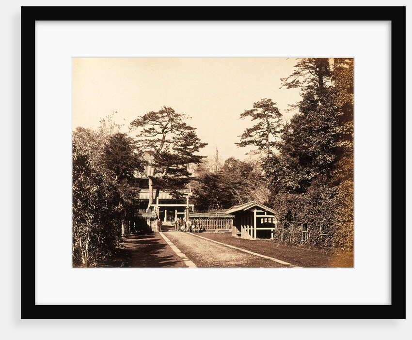 Entrance to Tozenji - British Legation at Edo (Tokyo) by Felice Beato