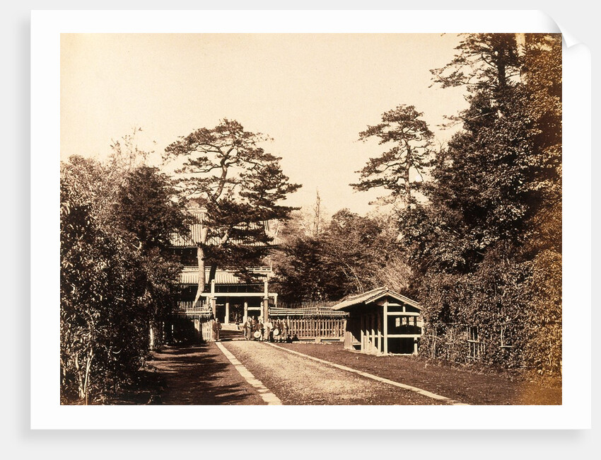 Entrance to Tozenji - British Legation at Edo (Tokyo) by Felice Beato