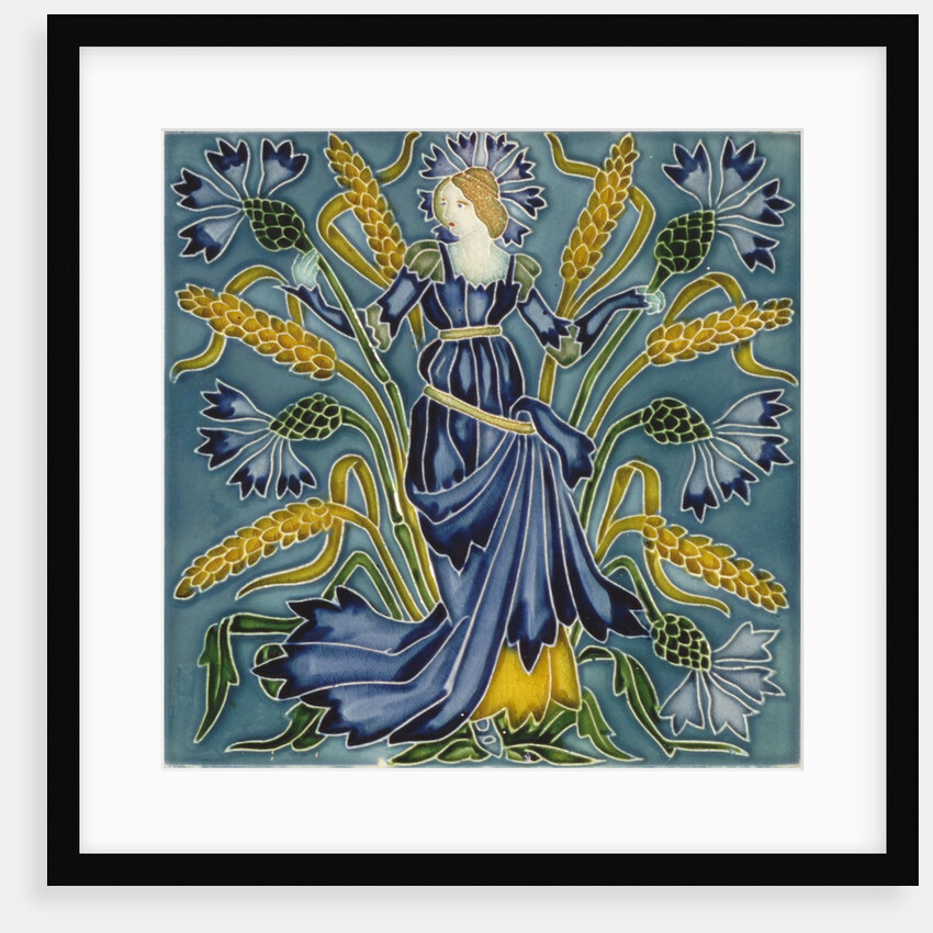 Cornflower tile by Walter Crane