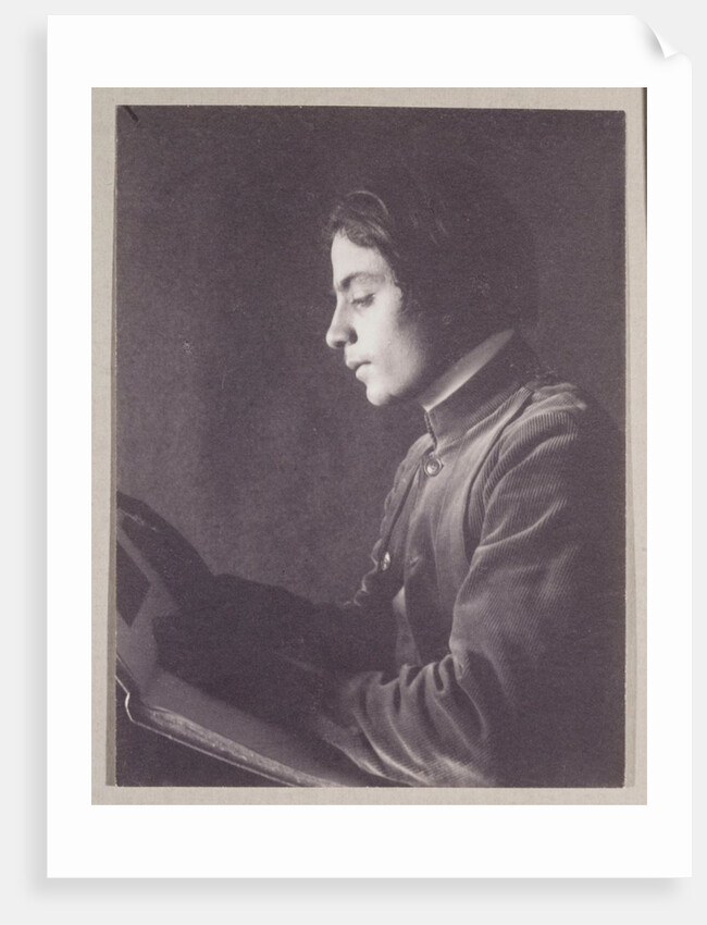 Kahlil Gibran (1883-1931) with Book (side view) by Fred Holland Day