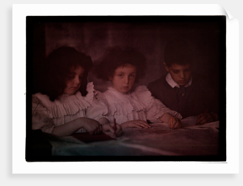Children Drawing by John Cimon Warburg