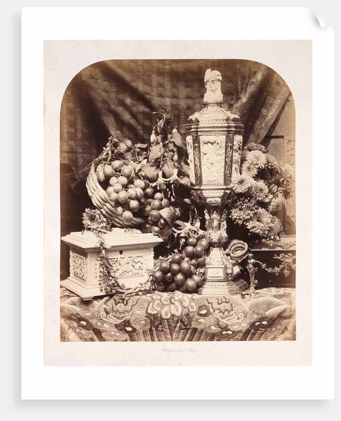 Still life with Parian vase and Chinese casket by Roger Fenton