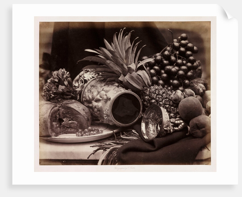 Ivory tankard and fruit by Roger Fenton