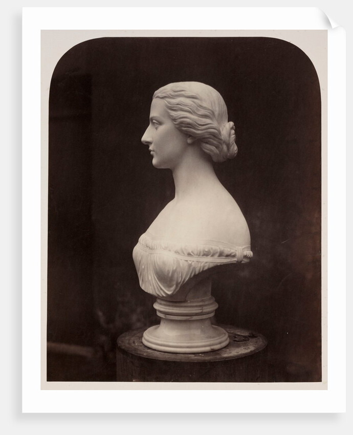 Marble female bust by Roger Fenton