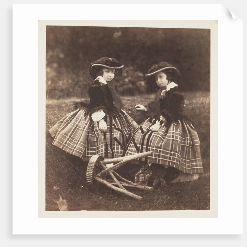 The young Princess Helena and the young Princess Louise by Roger Fenton
