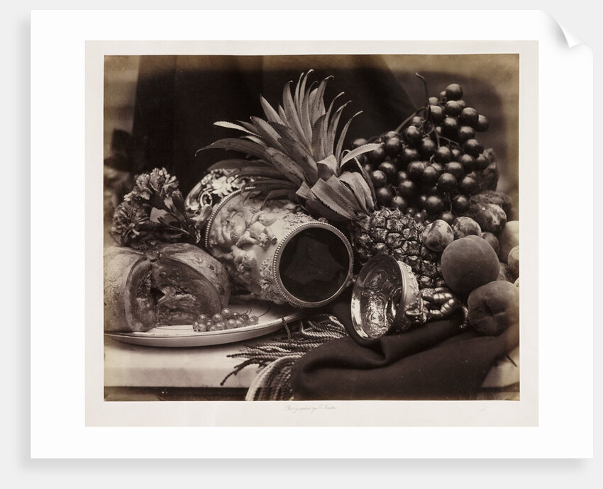 Still life with ivory tankard and fruit by Roger Fenton