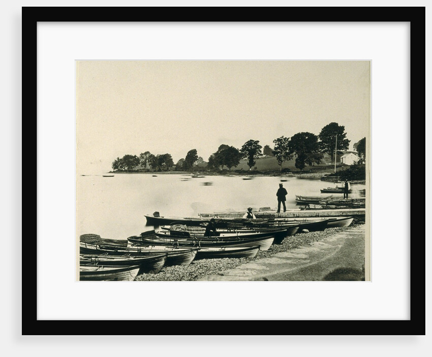 Boats on the shingle by Samuel Bourne