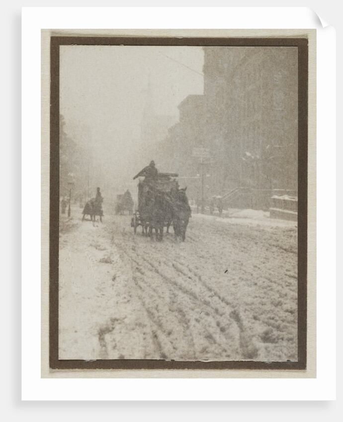 Street Scene with Snow by Anonymous