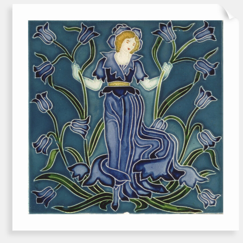 Blue-bell tile by Walter Crane