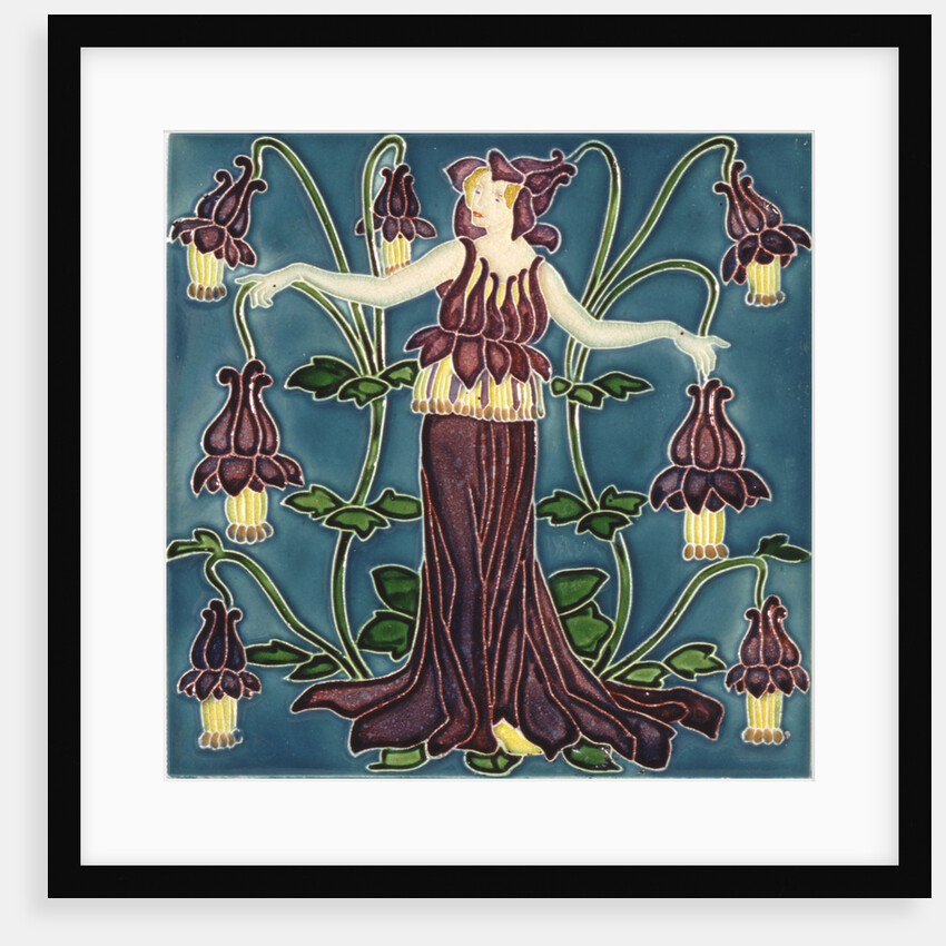 Columbine tile by Walter Crane
