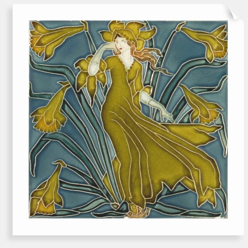 Daffodil tile by Walter Crane