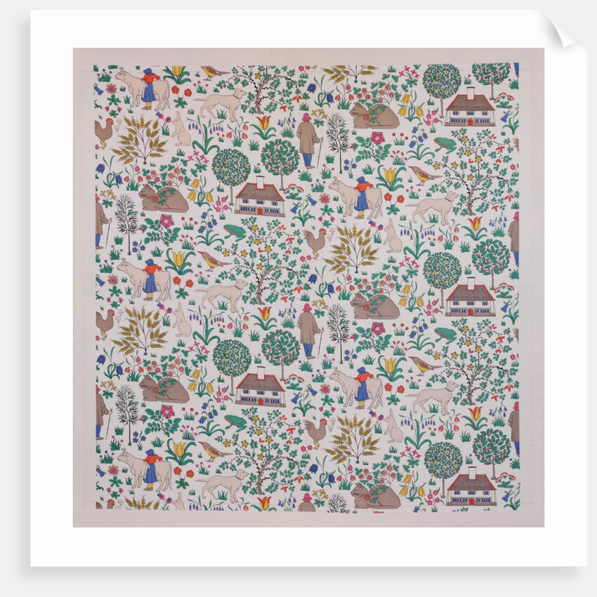 The House that Jack Built furnishing fabric by Charles Francis Annesley Voysey