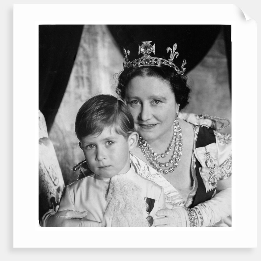 Queen Elizabeth, The Queen Mother, with Prince Charles by Cecil Beaton