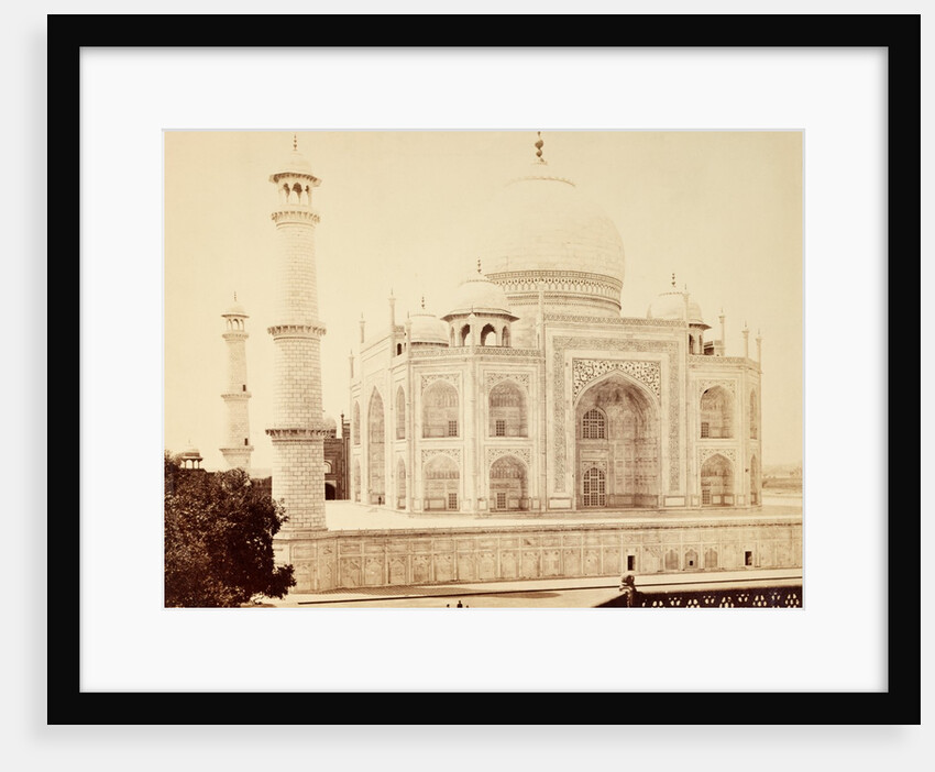 The Taj Mahal from the corner of the Quadrangle in Agra by Samuel Bourne