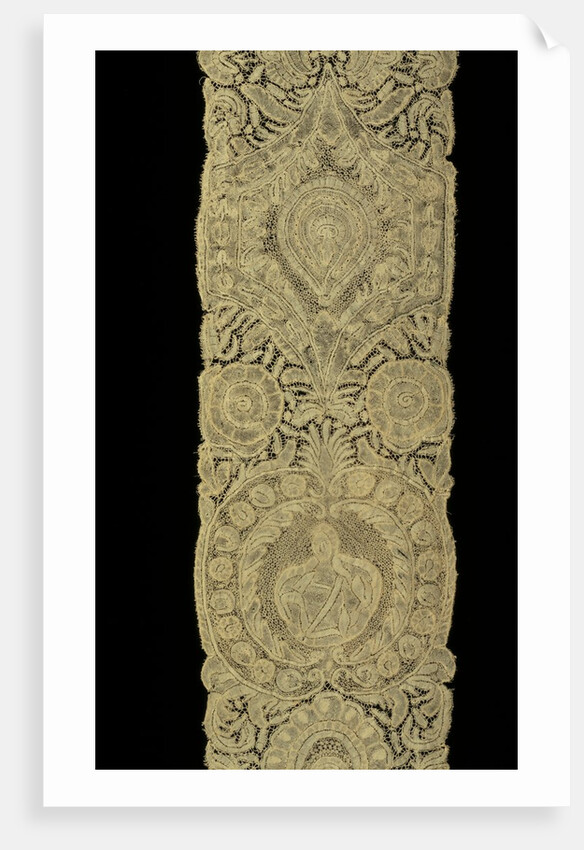 Pair of lace lappets by Unknown