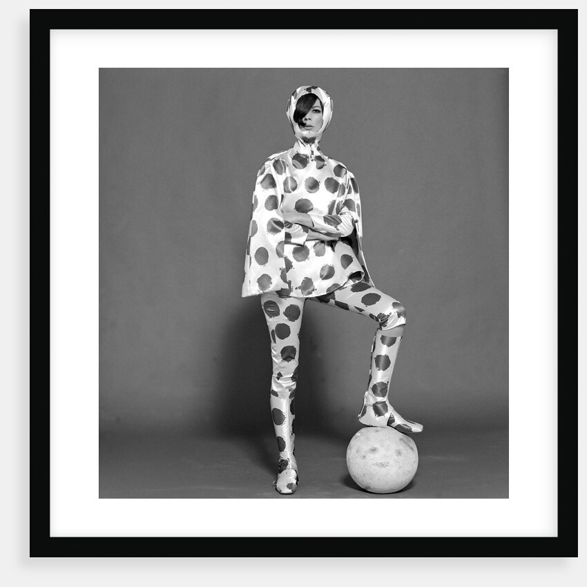 Ungaro spotted outfit with ball by John French
