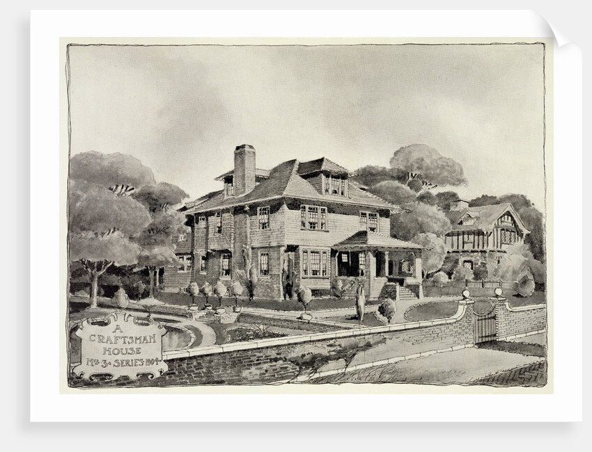 A Craftsman House depicting exterior with garden by unknown