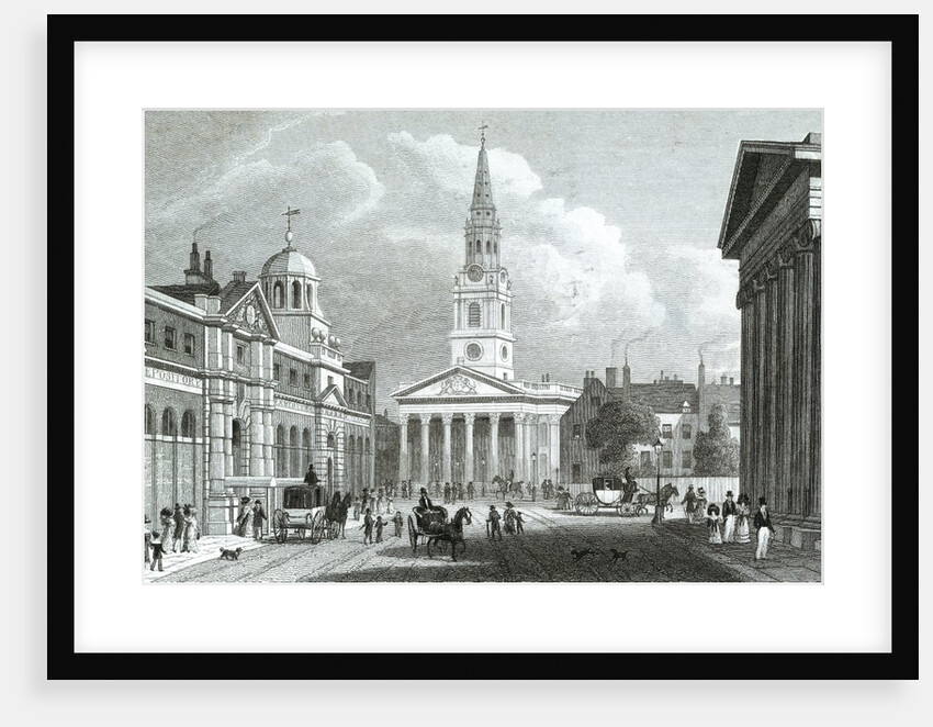 The New Opening to St.Martin's Church from Pall Mall East by Thomas O. Shepherd