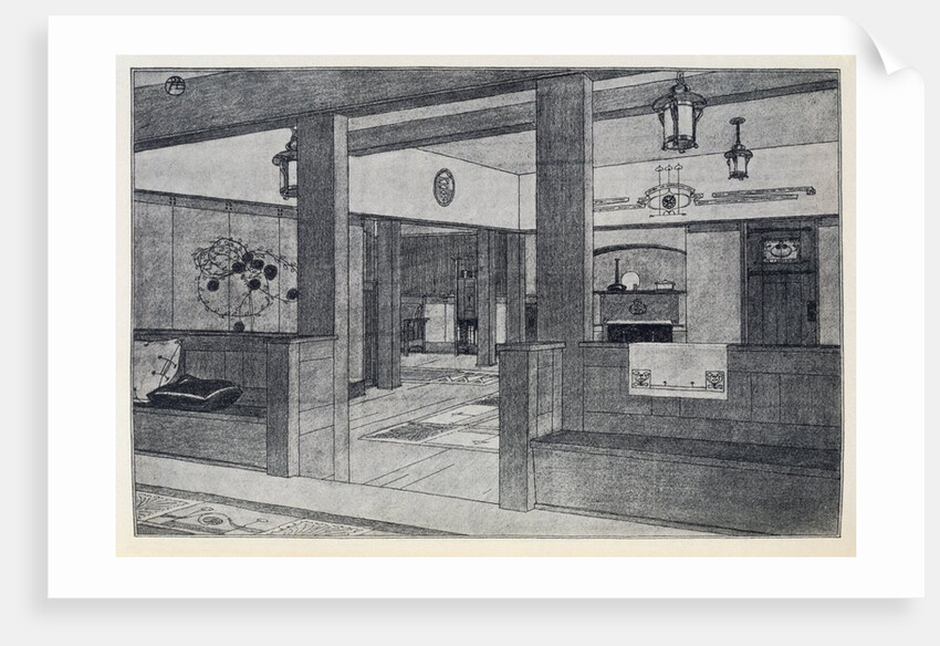 Living room from stairway by unknown